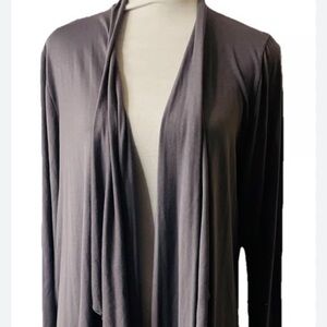 Luxe Milk Barefoot Dreams, Size Large Gray Cardigan